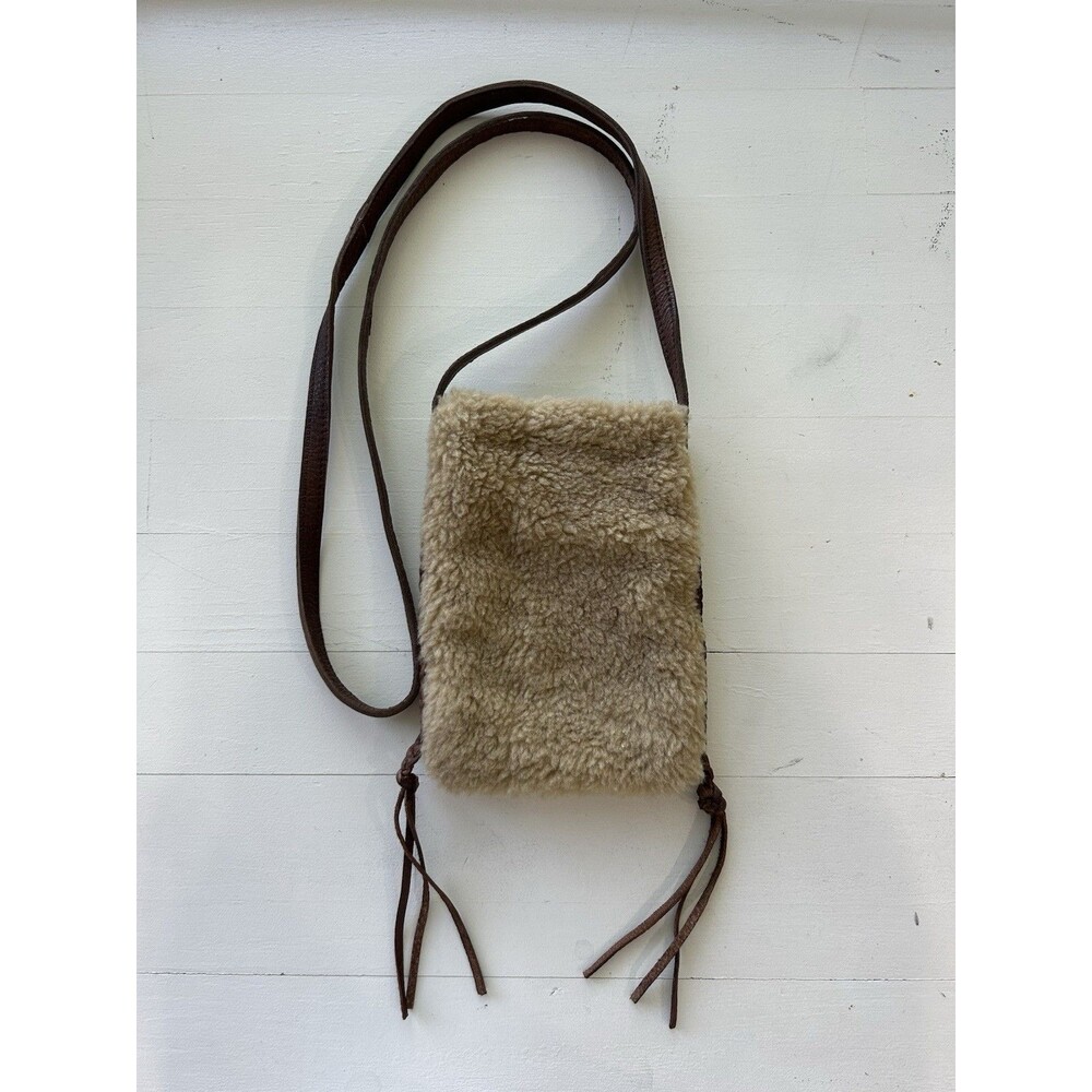 Free People Bungalow Crossbody bag Boho Festival Hippie Sherpa leather